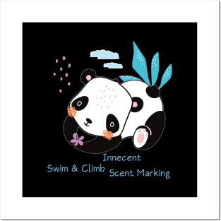 Panda - Swim & Climb - Educate Posters and Art